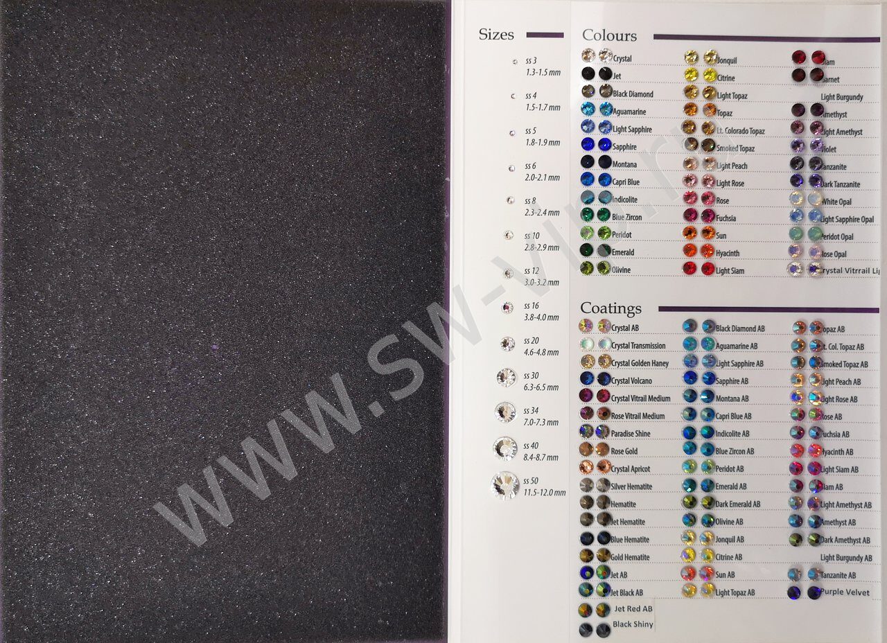 Карта цветов прециоза стразы